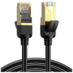 Патч-корд 15м, F/FTP cat 7 RJ-45 black Ugreen (U_11274) - мініатюра 1