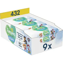 Дитячі вологі серветки Pampers Aqua Soft Touch 432 шт. 