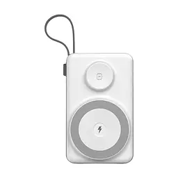 Повербанк 10000mAh Choetech B695 White QC3.0 PD3.0 бездротова зарядка смартфонів та Apple Watch (43-00143) - мініатюра 2