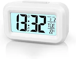 Компактний настільний цифровий годинник будильник Vicloon Digital Alarm Clock білий (SKU-121)