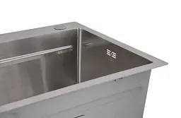 Мийка для кухні інтегрована Lidz Handmade H7545 Brushed Steel 3,0/1,0 мм LDH7545BRU49457 - мініатюра 6