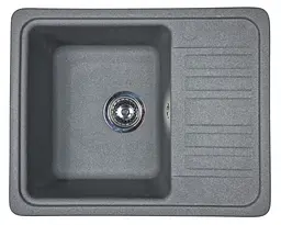 Кухонна мийка Adamant SMALL сіра 570x455x180 мм, з крилом 57 см