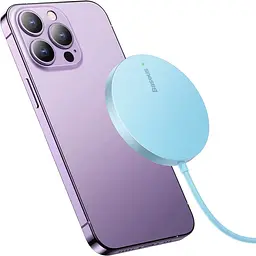 Бездротовий зарядний пристрій Baseus Simple Mini3 Magnetic Wireless Charger 15W Blue (CCJJ040303) [90316] - мініатюра 4