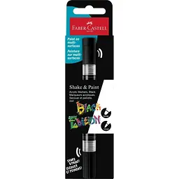 Набір маркерів Faber-Castell акриловий двобічний Black Edition Shake & Paint Acrylic Marker, колір чорний (33107)