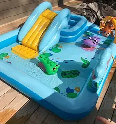 Надувний ігровий водний центр із гіркою й фонтаном Intex 257 * 216 * 84 см - мініатюра 6