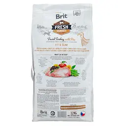 Сухий корм Brit Fresh Turkey/Pea Light Fit & Slim Adult 12 кг для літніх собак всіх порід - мініатюра 4