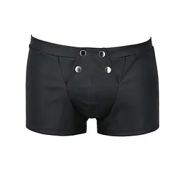 Чоловічі шкіряні боксери з клапаном Passion 050 SHORT PATRICK L/XL Black - мініатюра 5