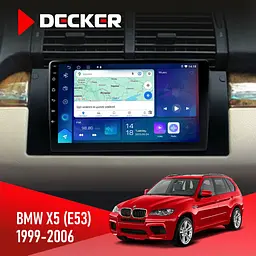 Штатна магнітола BMW 5 Series (E39) 1995-2003 Радіо модуль Decker D9-007 4x64 DSP 360 4G Decker (НФ-00003508)