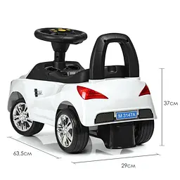 Каталка-толокар Bambi M 3147A-1 Білий музичний - мініатюра 3