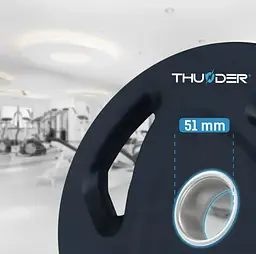 Диск олімпійський THUNDER 20 кг (OLYMPIC-PLATE-20KG) - мініатюра 2