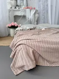 Покривало Zeintex Palermo махрове бавовняне кольору капучино Махра, 210х280 см