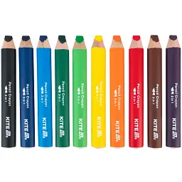 Олівці кольорові Kite Creative 3 в 1 10 шт. з точилкою (K-1055) - мініатюра 2