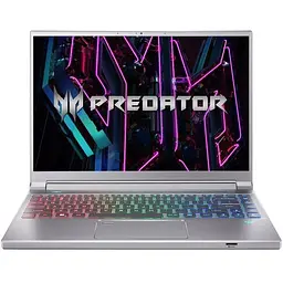 Ігровий ноутбук Acer Predator Triton 14 PT14-51-75FP, (NH.QLQEX.005), Intel Core i7-13700H до 5 ГГц, 14 WQXGA, 16 ГБ, SSD 1 ТБ, NVIDIA GeForce RTX 4070 8 ГБ, Free DOS, сріблястий