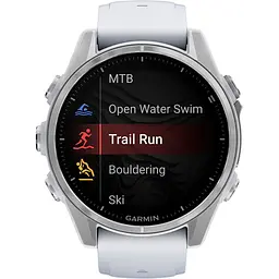Смарт-годинник Garmin Fenix 8 AMOLED 43mm Silver with Whitestone Silicone Band (010-02903-00) [115071] - мініатюра 9
