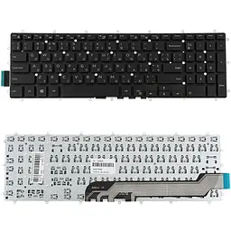 Клавіатура для ноутбука DELL (Inspiron: 7566 7567) ukr чорний без фрейма