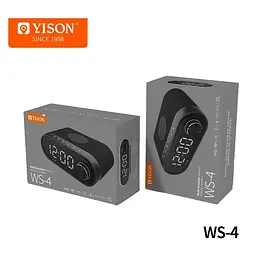 Портативна акустика-настільний годинник Yison with Qi Charger LED Clock WS-4 - мініатюра 6