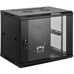 Шафа настінна 19", 6Ux600x600, (Ш*Г), зібрана, чорна