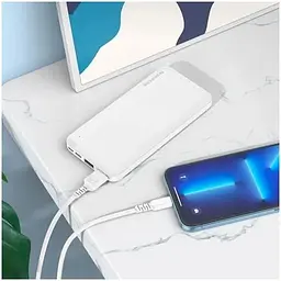 Акумулятор зовнішній Borofone Pindar 10000mAh BJ27 білий - мініатюра 4