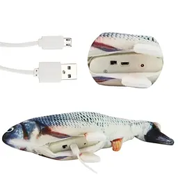 Іграшка для собак та котів Риба вібруюча Карась з USB 30 см 1 шт. (21020) - мініатюра 2