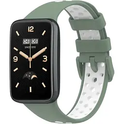 Ремінець DK Silicone Sport Band Classic Nike для Xiaomi Mi Band 7 Pro (light green / white)