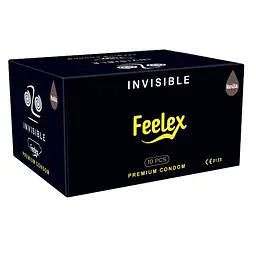 Ультратонкі латексні презервативи Feelex Invisible 0.01 мм 160х52 мм 10 шт