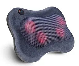 Масажна подушка NAIPO Back and Neck (Ultra-soft Plush Fabric) для спини та шиї з підігрівом та додатковою функцією масажу Шиатцу