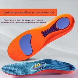 Спортивні устілки амортизуючі ортопедичні для взуття (41-42) - мініатюра 4