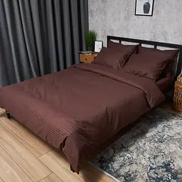Підковдра Moon&Star Satin Stripe Warm Espresso Полуторна 143x210 см