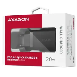Зарядний пристрій AXAGON 1xUSB QC3.0 + 1xUSB-C PD20W black (ACU-PQ20) - мініатюра 2