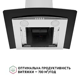 Витяжка декоративна зі склом PERFELLI GRASSI 6HMX INOX - мініатюра 8