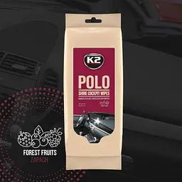 Серветки вологі для очищення панелі приладів K2 Polo Wipes 20х18 см (K420) 24 шт - мініатюра 3