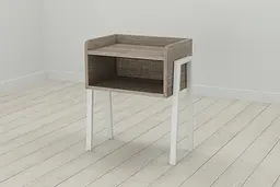 Тумба модульна Ferrum-decor Джузі 540x450x320 метал Білий ДСП Сонома Трюфель 16 мм (FRD-102979)