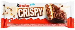 Вафельний батончик Kinder Crispy з шоколадно-горіховою начинкою 34 г
