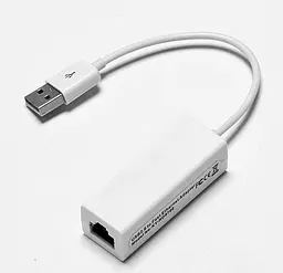 Перехідник USB 2.0 Type-A --> Ethernet RJ45 100Mb чорний 0.1м білий, RTL - мініатюра 2
