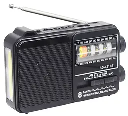 Радіоприймач PX-728BTS Bluetooth портативне радіо MP3-плеєр із сонячною панеллю 18650 USB TF microSD Чорний - мініатюра 2