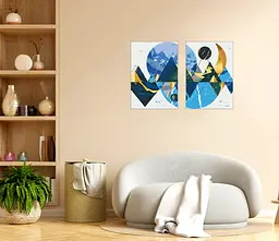 Набір картин з поталлю за номерами Riviera Blanca Earth and Moon (ITR-054) 2 шт в наборі