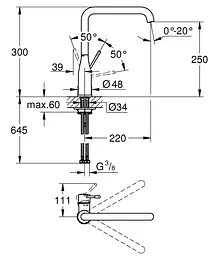 Змішувач для кухні Grohe Accent 30423000 Хром - мініатюра 2