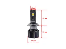 Автолампа Cyclone LED H7 6000K type 45 - мініатюра 3