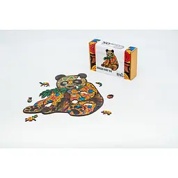Фігурний дерев'яний пазл PuzzleOK A3 Кунг-фу Панда 124 елементи PuzA3-01211 - мініатюра 2
