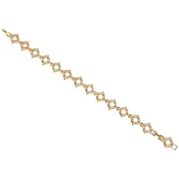 Браслет XUPING Позолота 18K "Декоративні колечки з кольоровим цирконієм" довжина з дод. замком 17,19см х 11мм (051411)