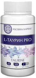 Амінокислота L-Таурин Pro 500мг 60 капсул Рослина Карпат