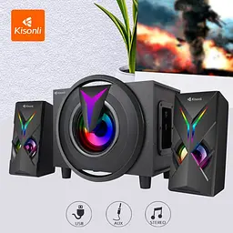 Компьютерные колонки 2.1 Kisonli TM1000U, Bluetooth, AUX, 5W+2x3W - мініатюра 2