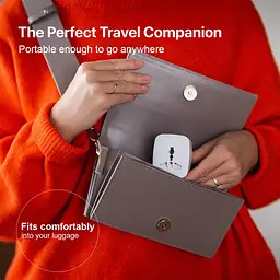 Європейський адаптер Unidapt типу C - World to Europe - 3 в 1 Міжнародний штекер живлення з 2 USB та AC - Універсальний вхідний - мініатюра 5