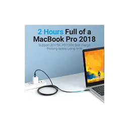 Дата кабель USB-C to USB-C 1.5m 5A black Vention (COTBG) - мініатюра 5
