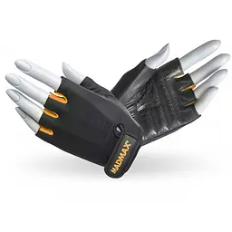 Рукавички для фітнесу MAD MAX Rainbow MFG 251, Black/Orande - M