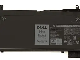 Акумулятор для ноутбука Dell Latitude 5580 (long+), VG93N, 92Wh (7666 mAh), 6cell, 11.4V, Li-i, чорний - мініатюра 2