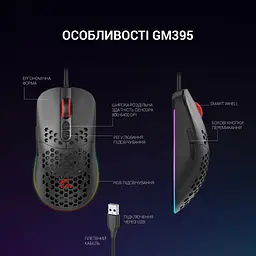 Мишка GamePro GM395 RGB USB Black (GM395) - мініатюра 9