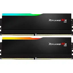 Модуль пам'яті G.Skill DDR5 32GB (2x16) Ripjaws M5 6400MHz RGB Black XMP (F5-6400J3239G16GX2-RM5RK)
