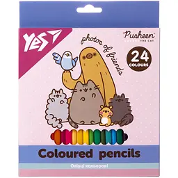 Олівці кольорові Yes Pusheen 24 кольорів (290771)