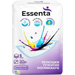 Пелюшки гігієнічні Essenta Standard 60 х 90 см 5 шт. - мініатюра 2
